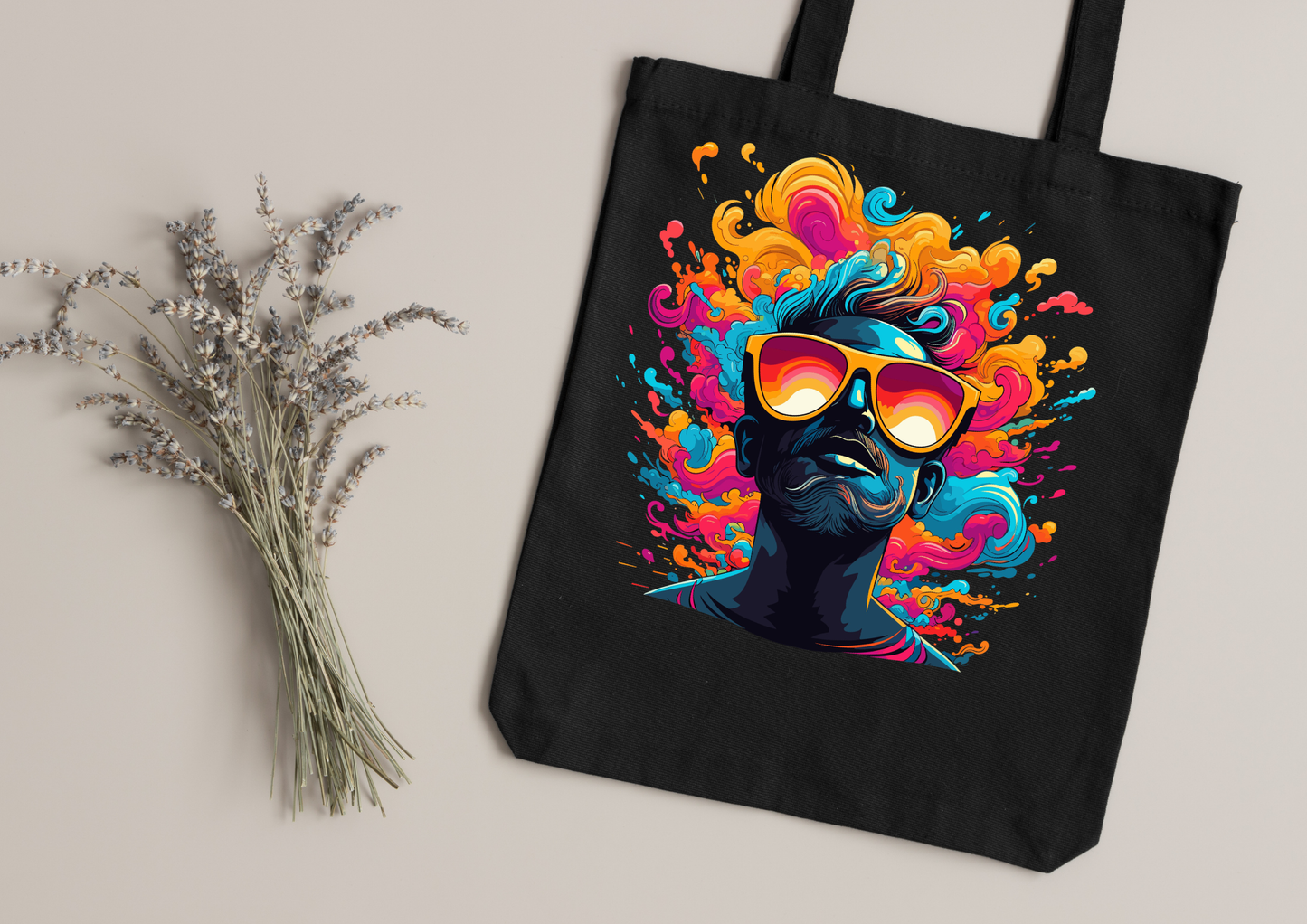 Tote Bag Psychedelic Designs – 100 modèles au choix – Noir ou Blanc