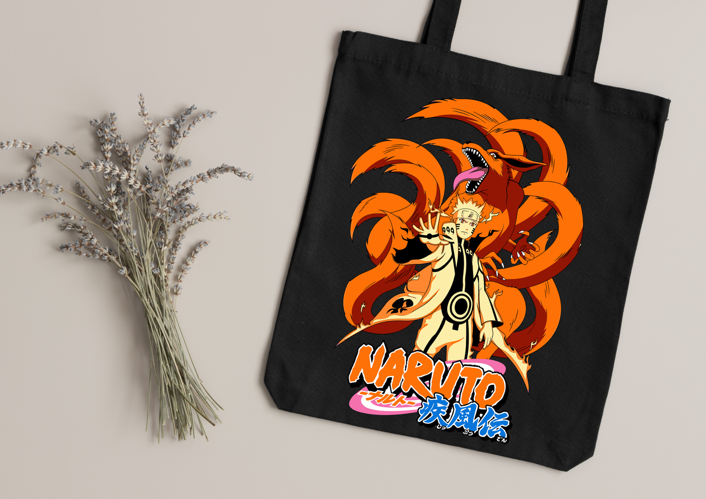 Tote Bag Anime – 104 modèles au choix – Noir