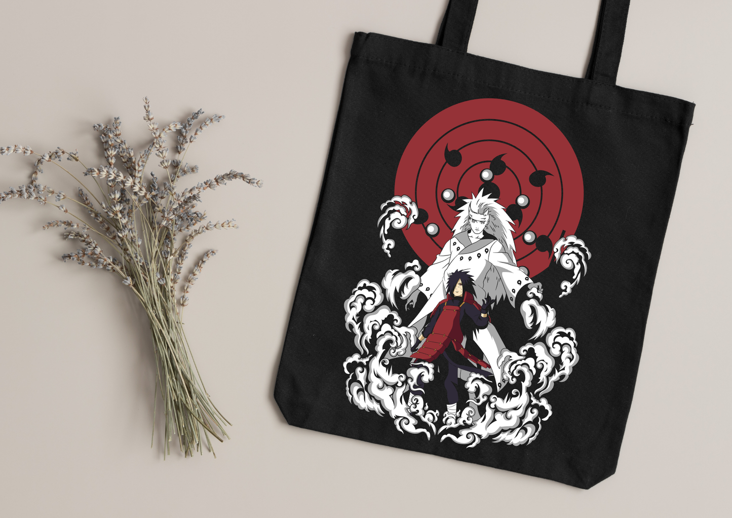 Tote Bag Anime – 104 modèles au choix – Noir