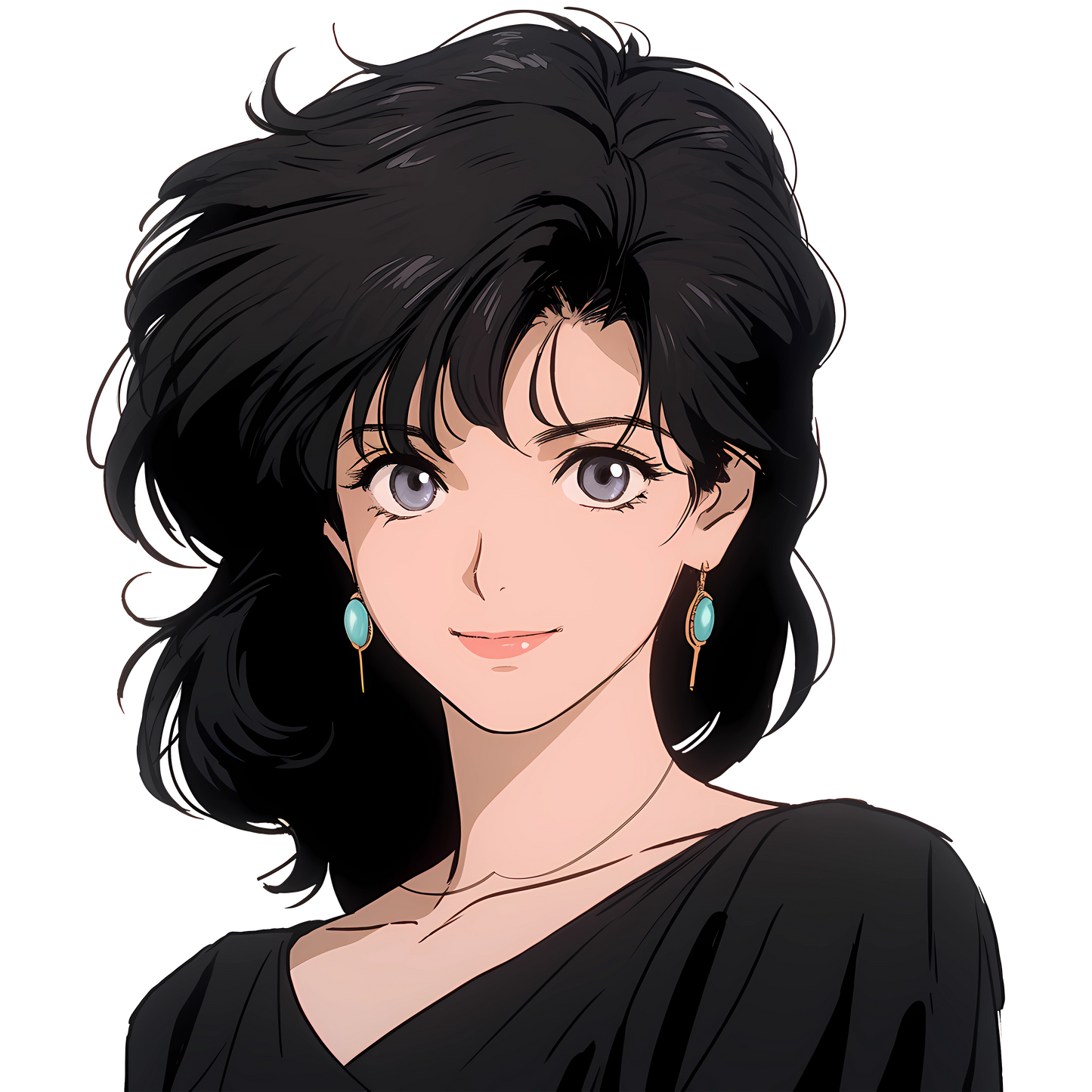 Retro Anime Nostalgia – Fichier PNG Haute Qualité – Modèle au choix