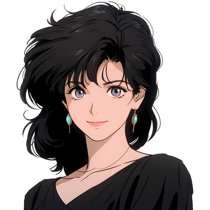 Retro Anime Nostalgia – Fichier PNG Haute Qualité – Modèle au choix