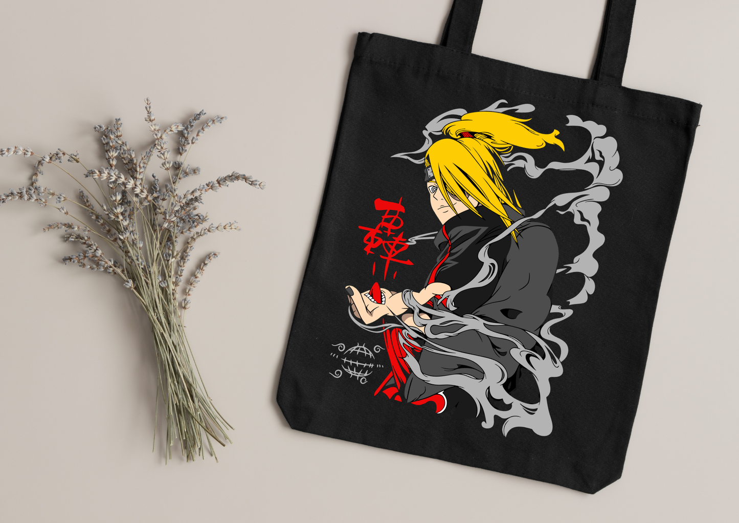 Tote Bag Anime – 104 modèles au choix – Noir