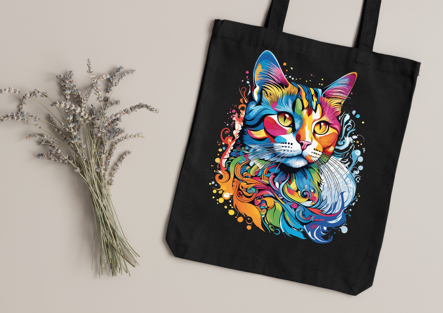 Tote Bag Psychedelic Designs – 100 modèles au choix – Noir ou Blanc