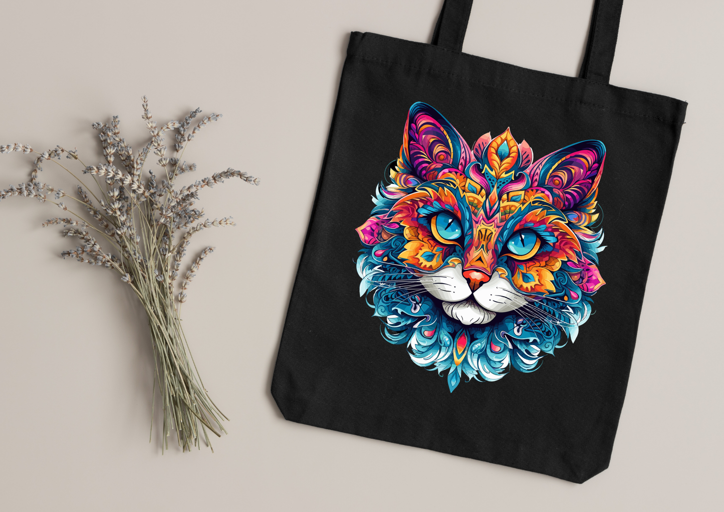 Tote Bag Psychedelic Designs – 100 modèles au choix – Noir ou Blanc