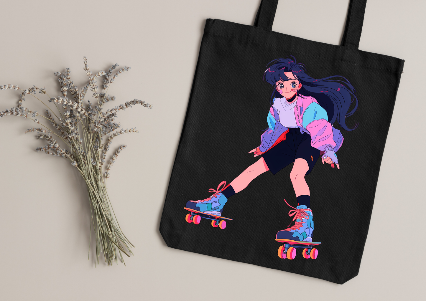 Tote Bag Retro Anime Nostalgia – 61 modèles au choix – Noir ou Blanc
