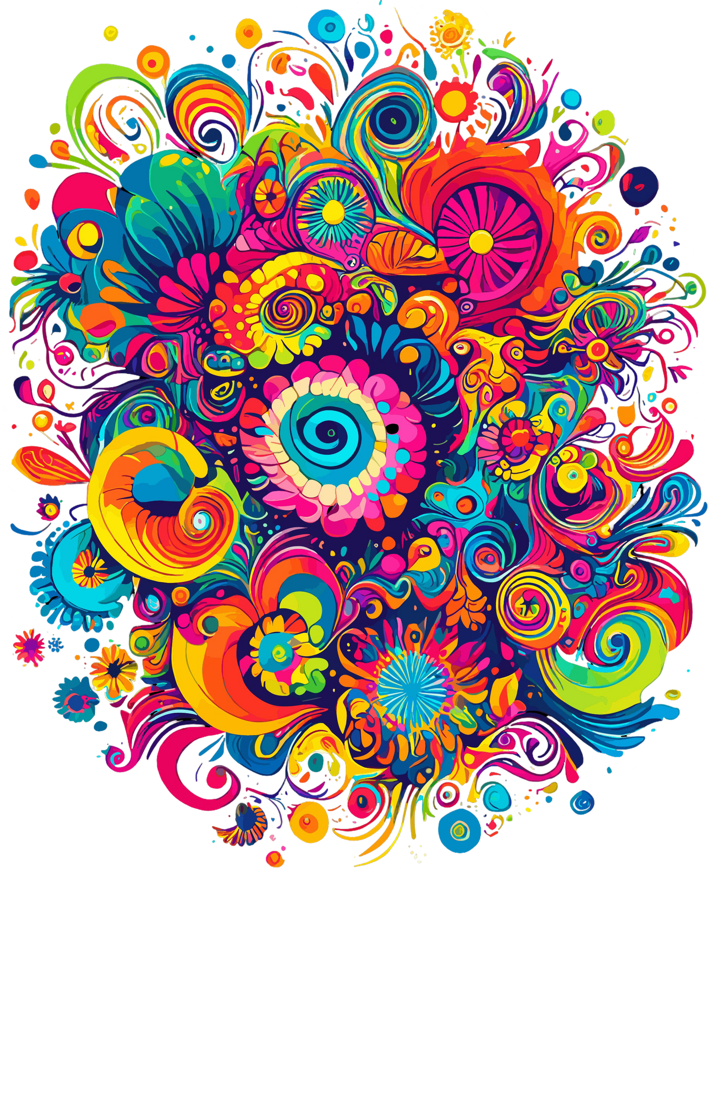 Psychedelic Designs – Fichier PNG Haute Qualité – 100 modèles au choix