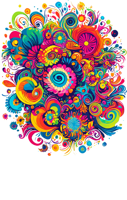 Psychedelic Designs – Fichier PNG Haute Qualité – 100 modèles au choix