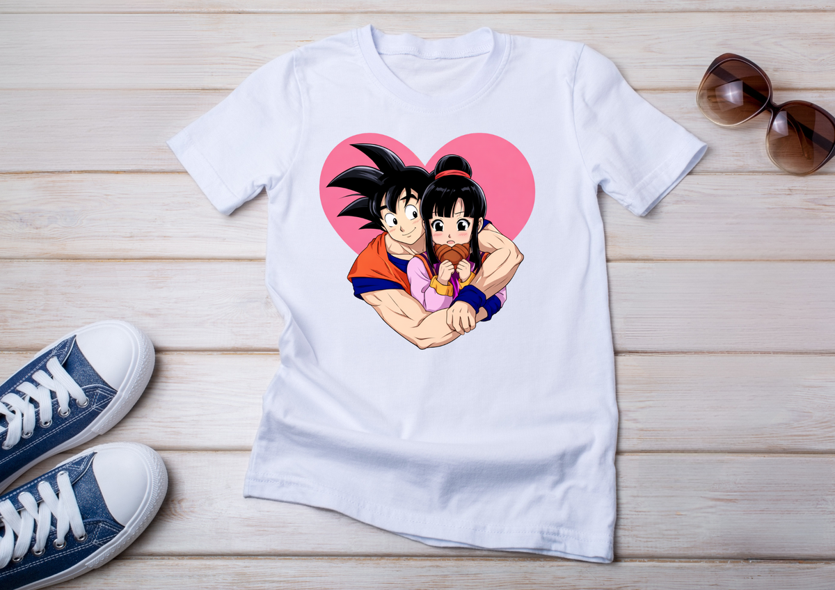 Tee-shirt blanc Version Animé Love