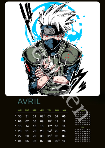 Calendrier Naruto 2026 – Édition Collector