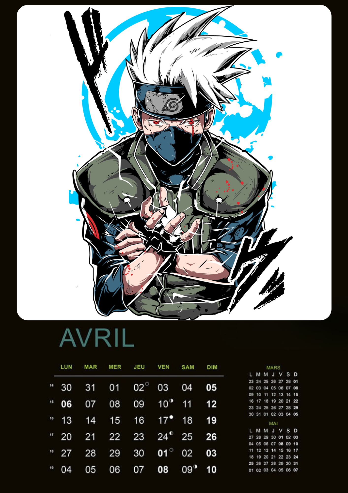 Calendrier Naruto 2026 – Édition Collector