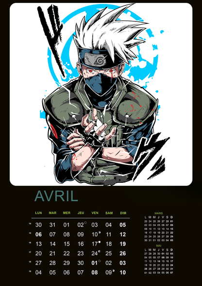 Calendrier Naruto 2026 – Édition Collector