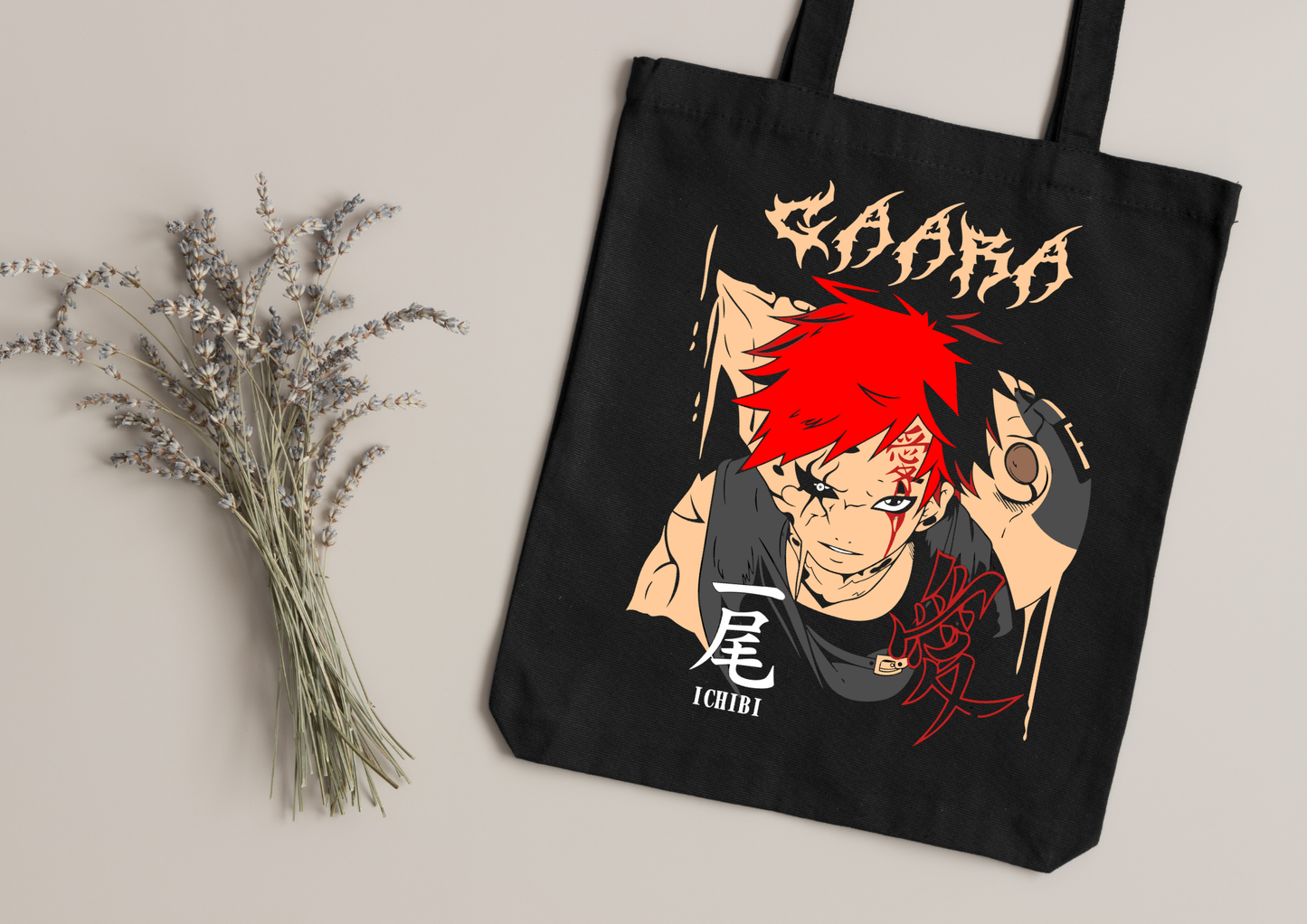 Tote Bag Anime – 104 modèles au choix – Noir