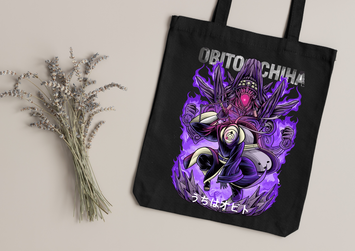 Tote Bag Anime – 104 modèles au choix – Noir