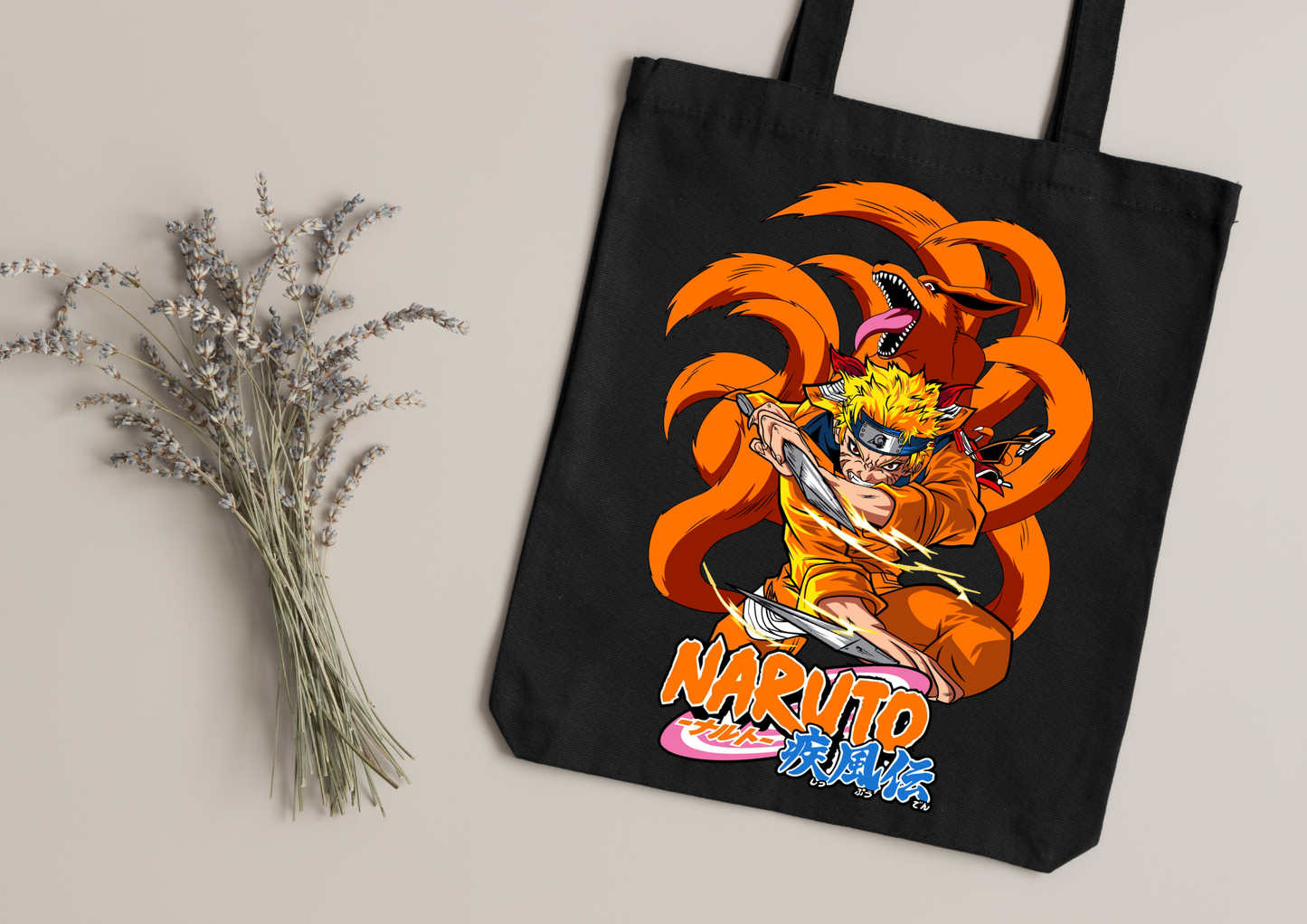 Tote Bag Anime – 104 modèles au choix – Noir