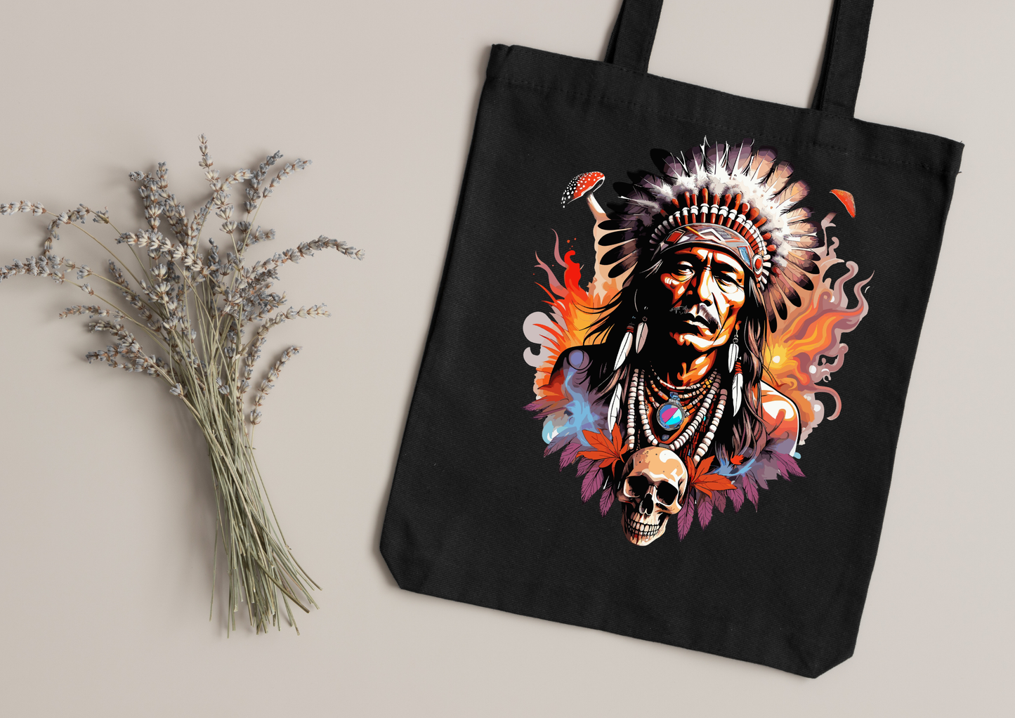 Tote Bag Psychedelic Designs – 100 modèles au choix – Noir ou Blanc
