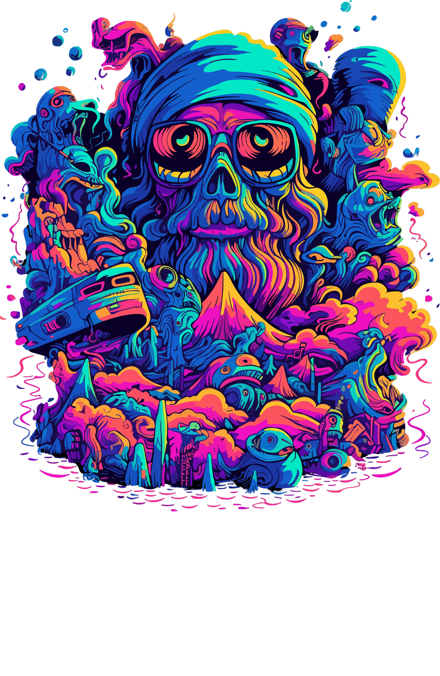Psychedelic Designs – Fichier PNG Haute Qualité – 100 modèles au choix