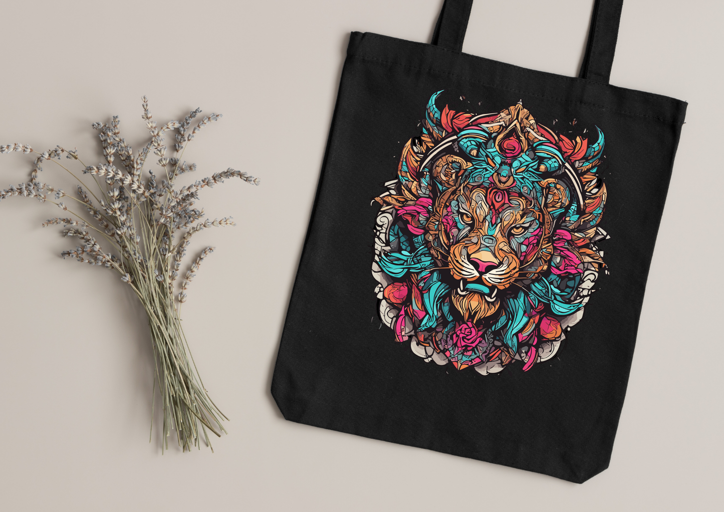 Tote Bag Psychedelic Designs – 100 modèles au choix – Noir ou Blanc