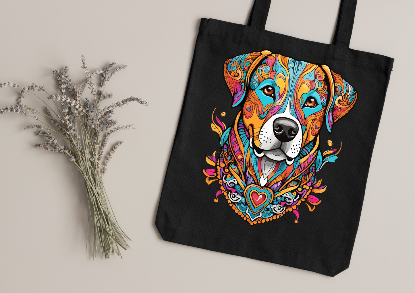 Tote Bag Psychedelic Designs – 100 modèles au choix – Noir ou Blanc