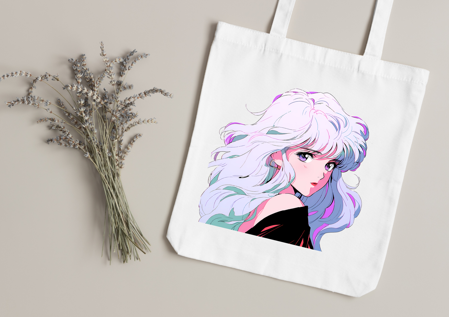 Tote Bag Retro Anime Nostalgia – 61 modèles au choix – Noir ou Blanc