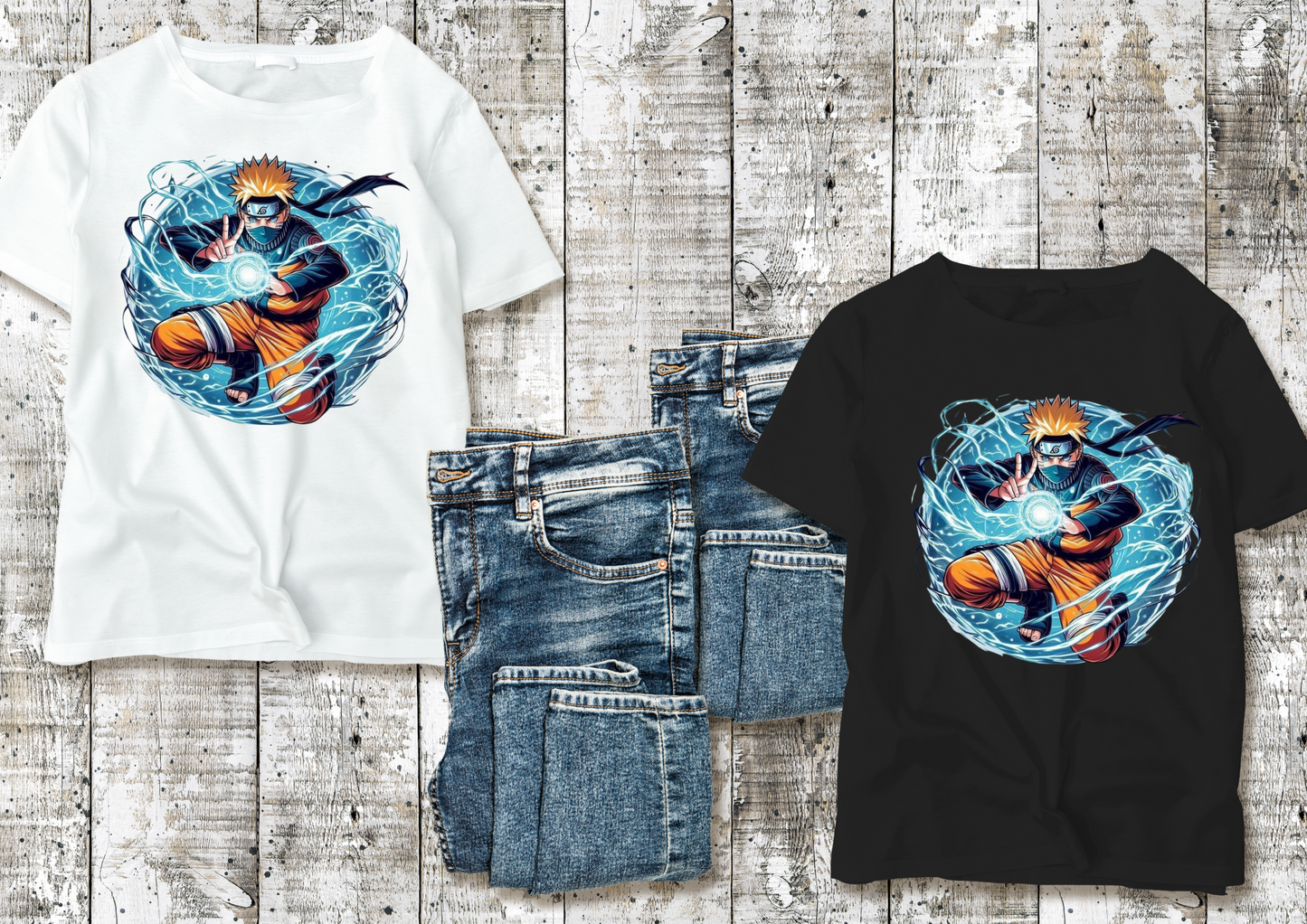 👊 T-shirt Naruto – Attaque Rasengan ⚡