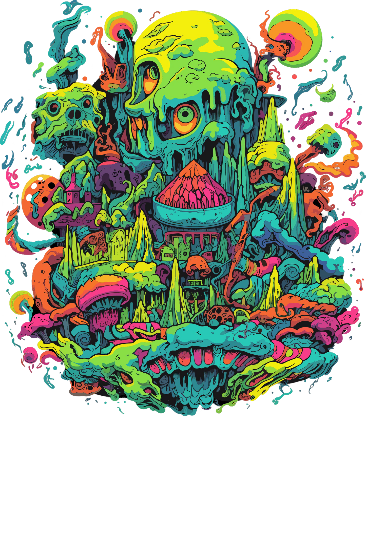 Psychedelic Designs – Fichier PNG Haute Qualité – 100 modèles au choix