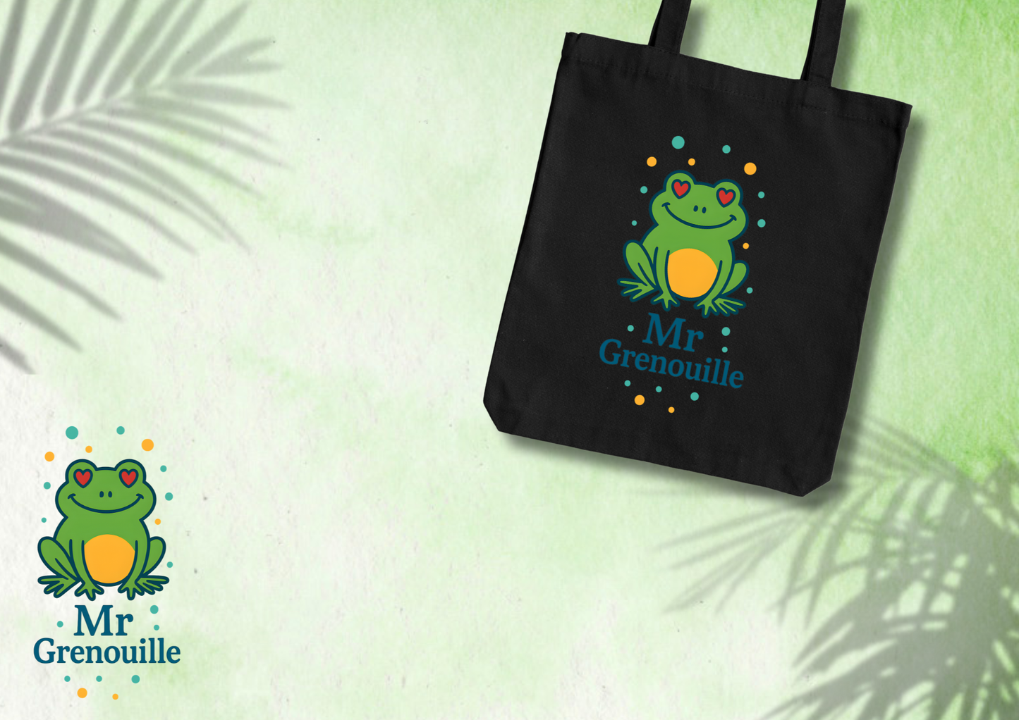💚 Tote Bag “Mr Grenouille” – Le charmeur au cœur tendre 🐸✨