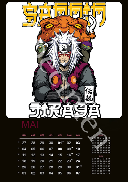 Calendrier Naruto 2026 – Version numérique (à imprimer)