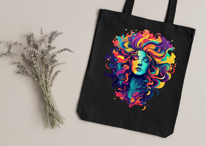 Tote Bag Psychedelic Designs – 100 modèles au choix – Noir ou Blanc
