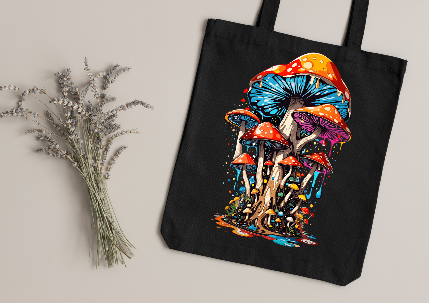 Tote Bag Psychedelic Designs – 100 modèles au choix – Noir ou Blanc
