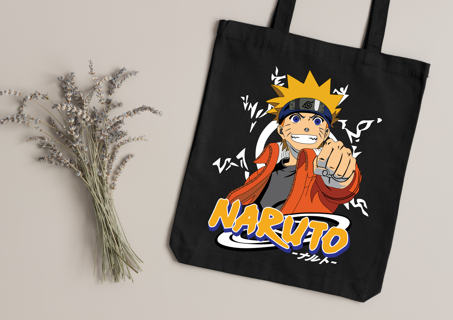 Tote Bag Anime – 104 modèles au choix – Noir