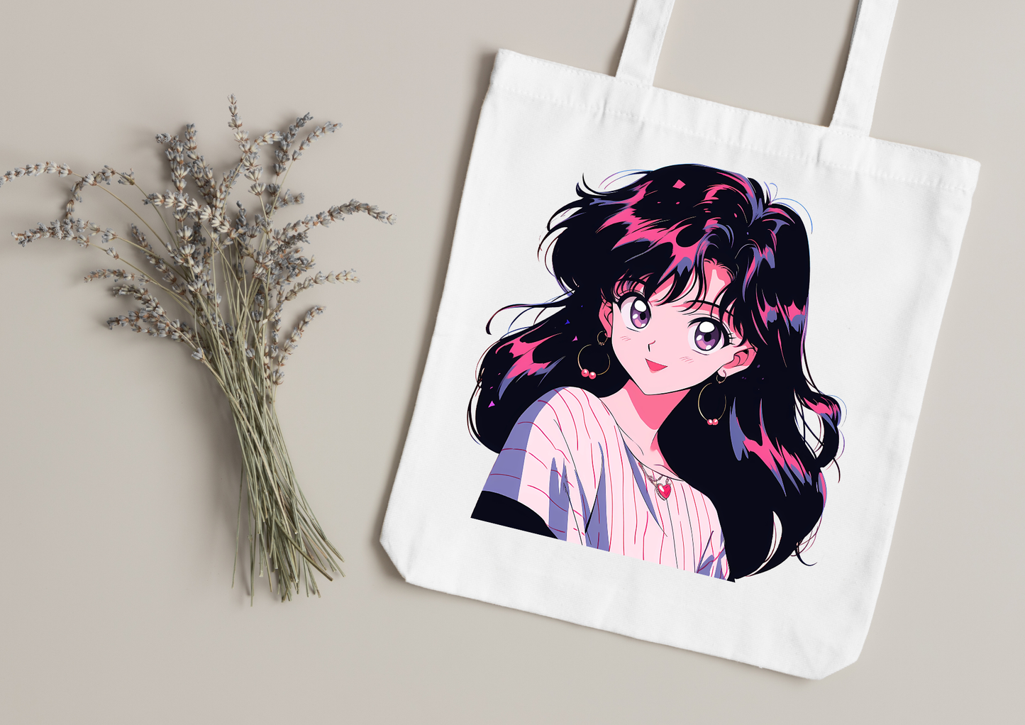 Tote Bag Retro Anime Nostalgia – 61 modèles au choix – Noir ou Blanc