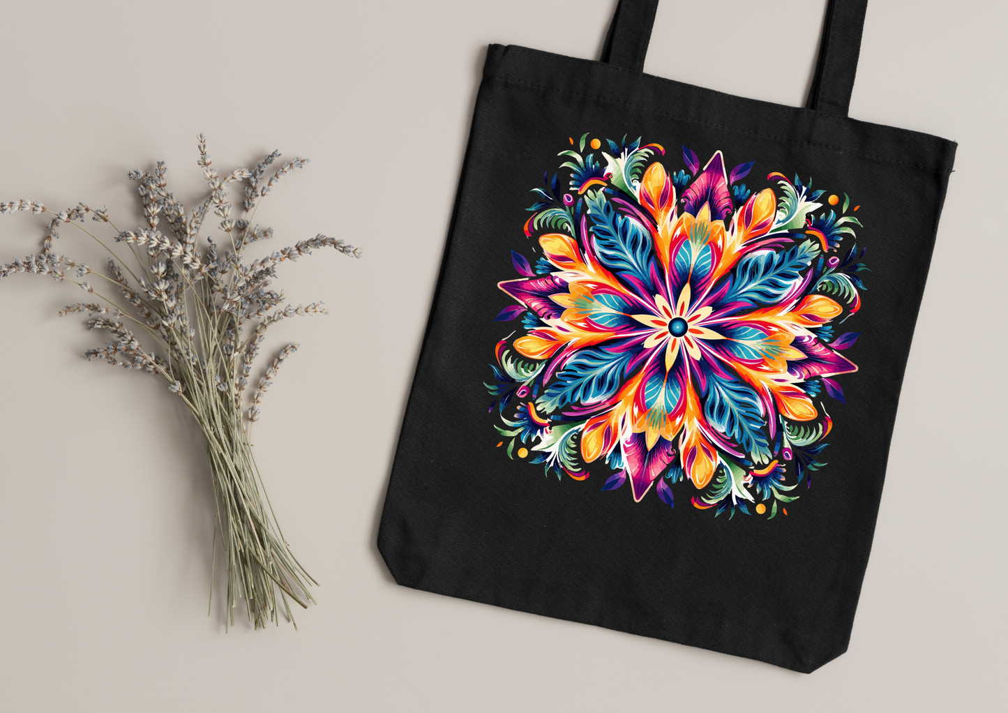 Tote Bag Psychedelic Designs – 100 modèles au choix – Noir ou Blanc