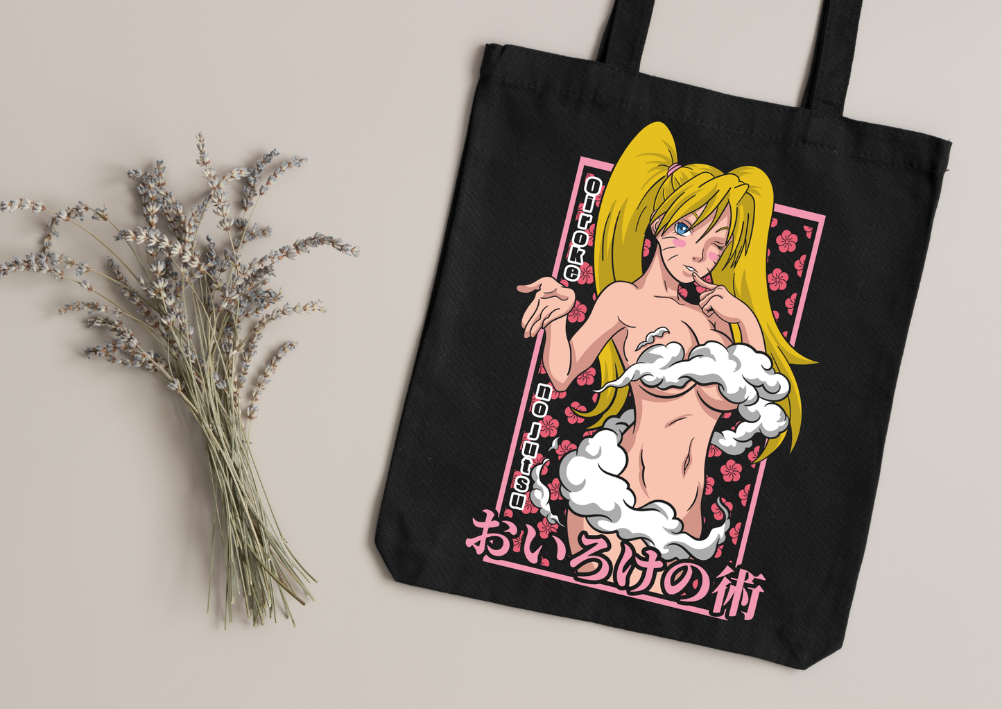 Tote Bag Anime – 104 modèles au choix – Noir
