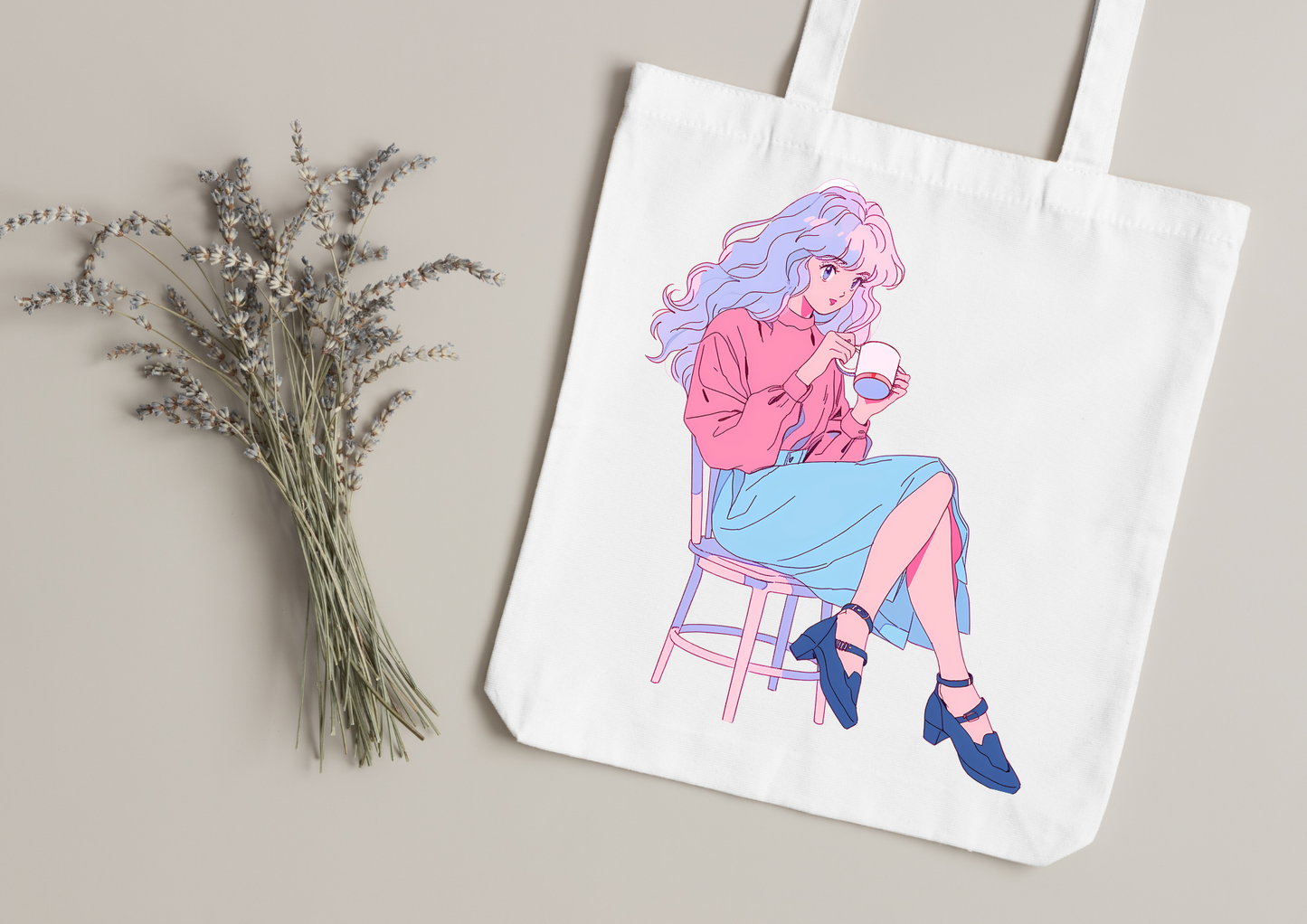 Tote Bag Retro Anime Nostalgia – 61 modèles au choix – Noir ou Blanc