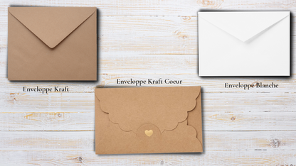 Cartes à gratter- annonce personnalisée-coeur rouge