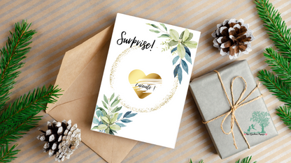 Cartes à gratter- annonce personnalisée feuillage