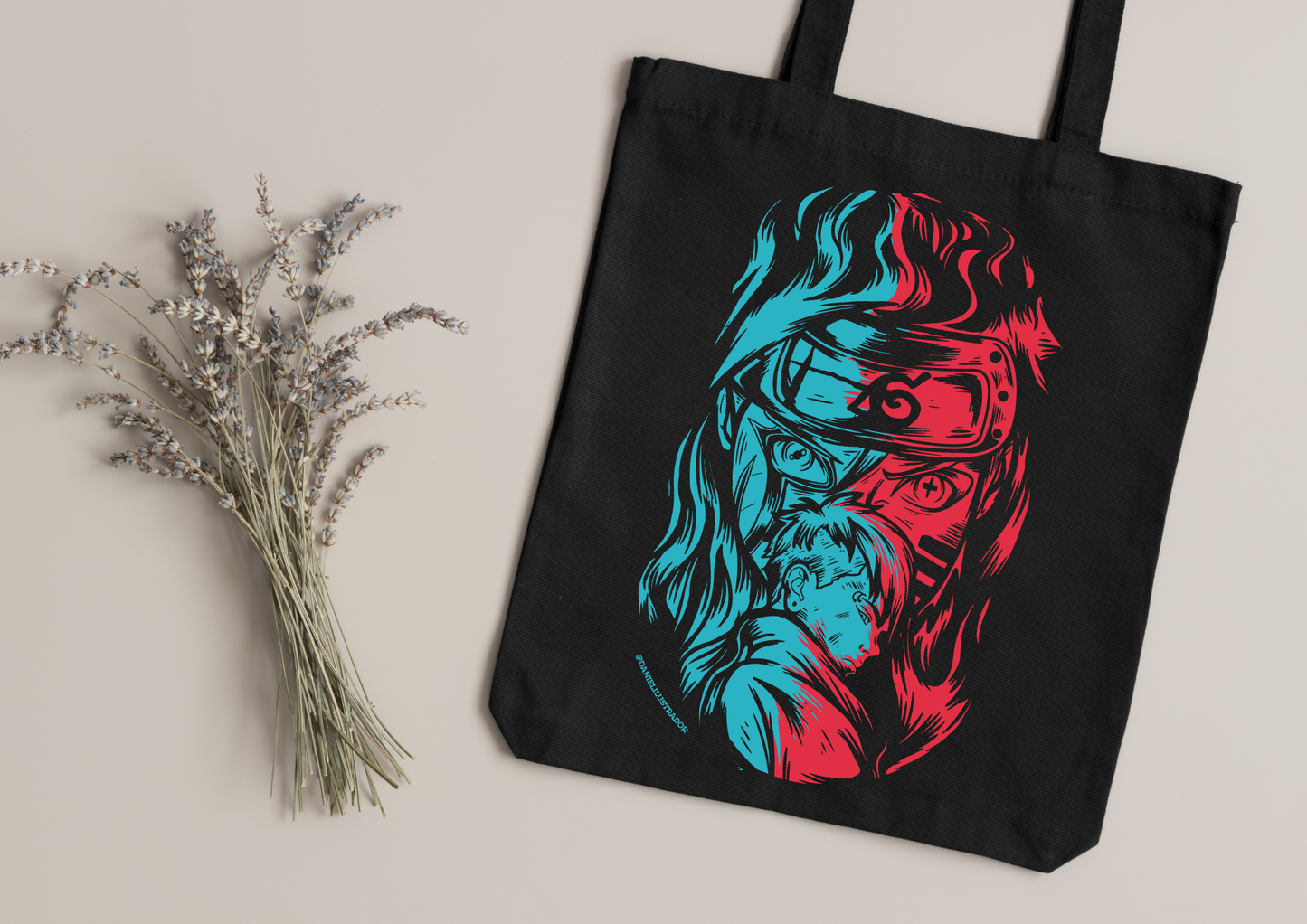 Tote Bag Anime – 104 modèles au choix – Noir