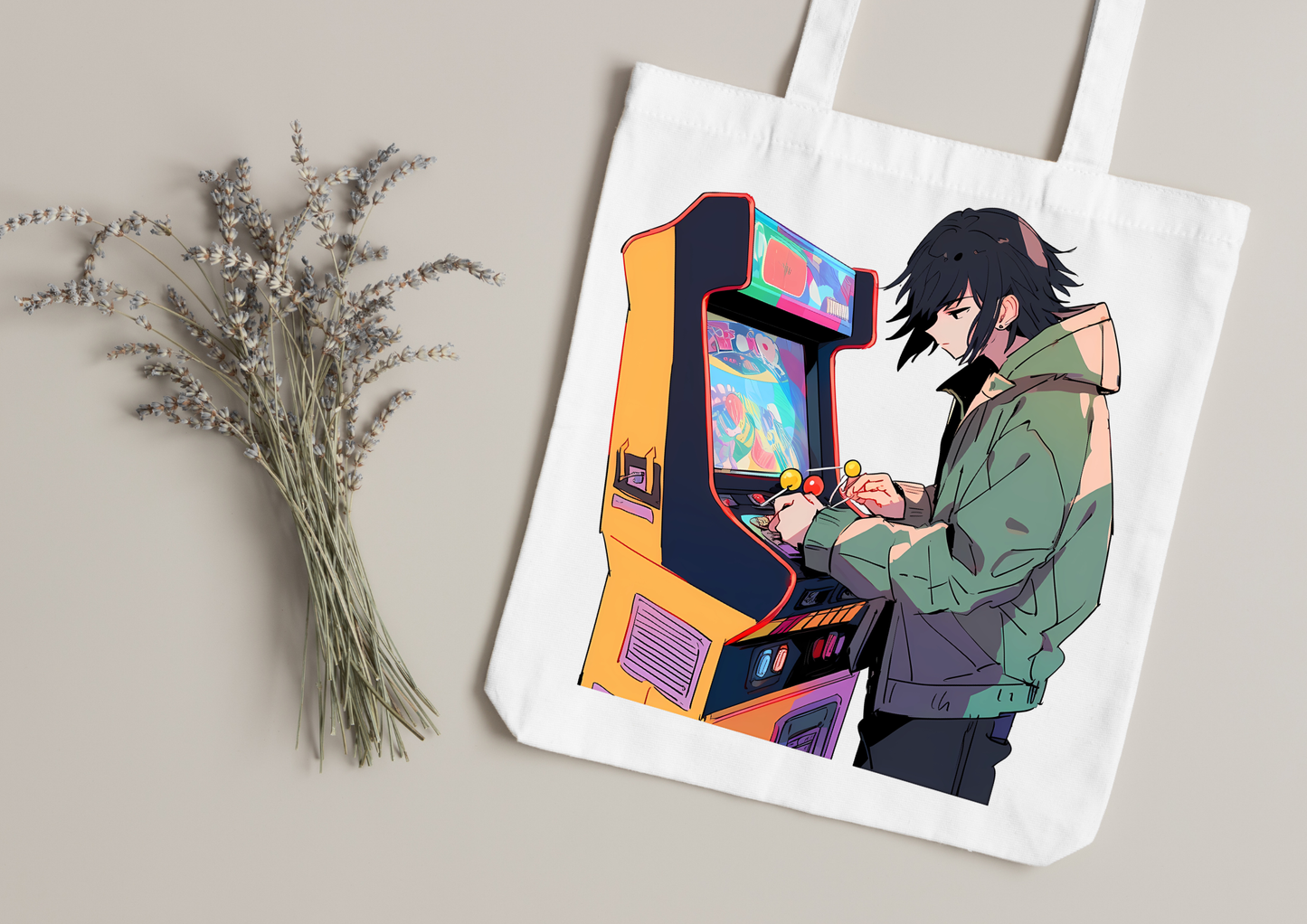 Tote Bag Retro Anime Nostalgia – 61 modèles au choix – Noir ou Blanc
