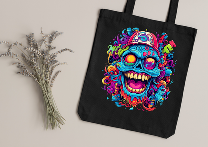 Tote Bag Psychedelic Designs – 100 modèles au choix – Noir ou Blanc
