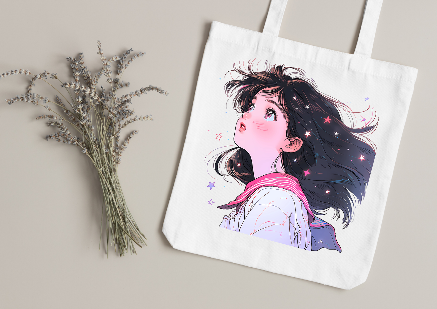 Tote Bag Retro Anime Nostalgia – 61 modèles au choix – Noir ou Blanc