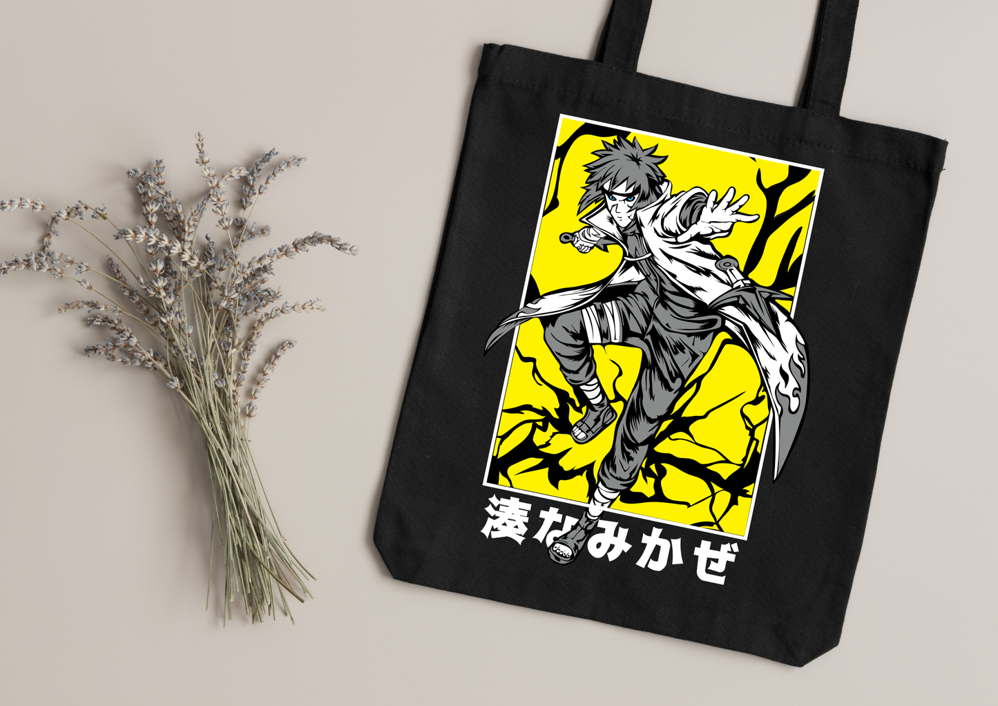 Tote Bag Anime – 104 modèles au choix – Noir