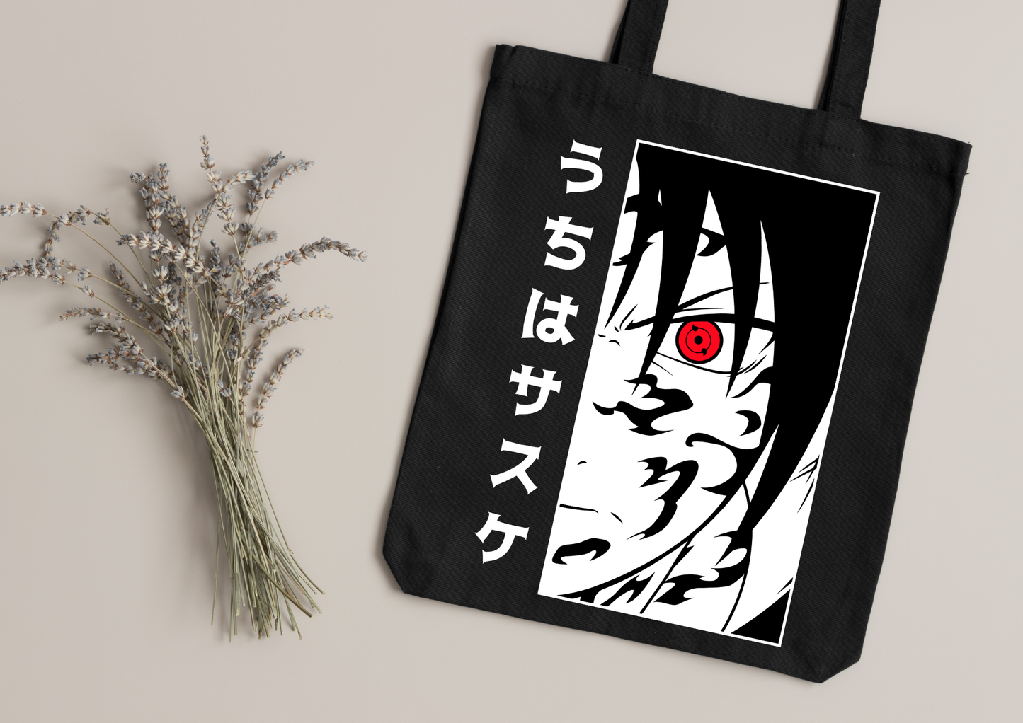 Tote Bag Anime – 104 modèles au choix – Noir