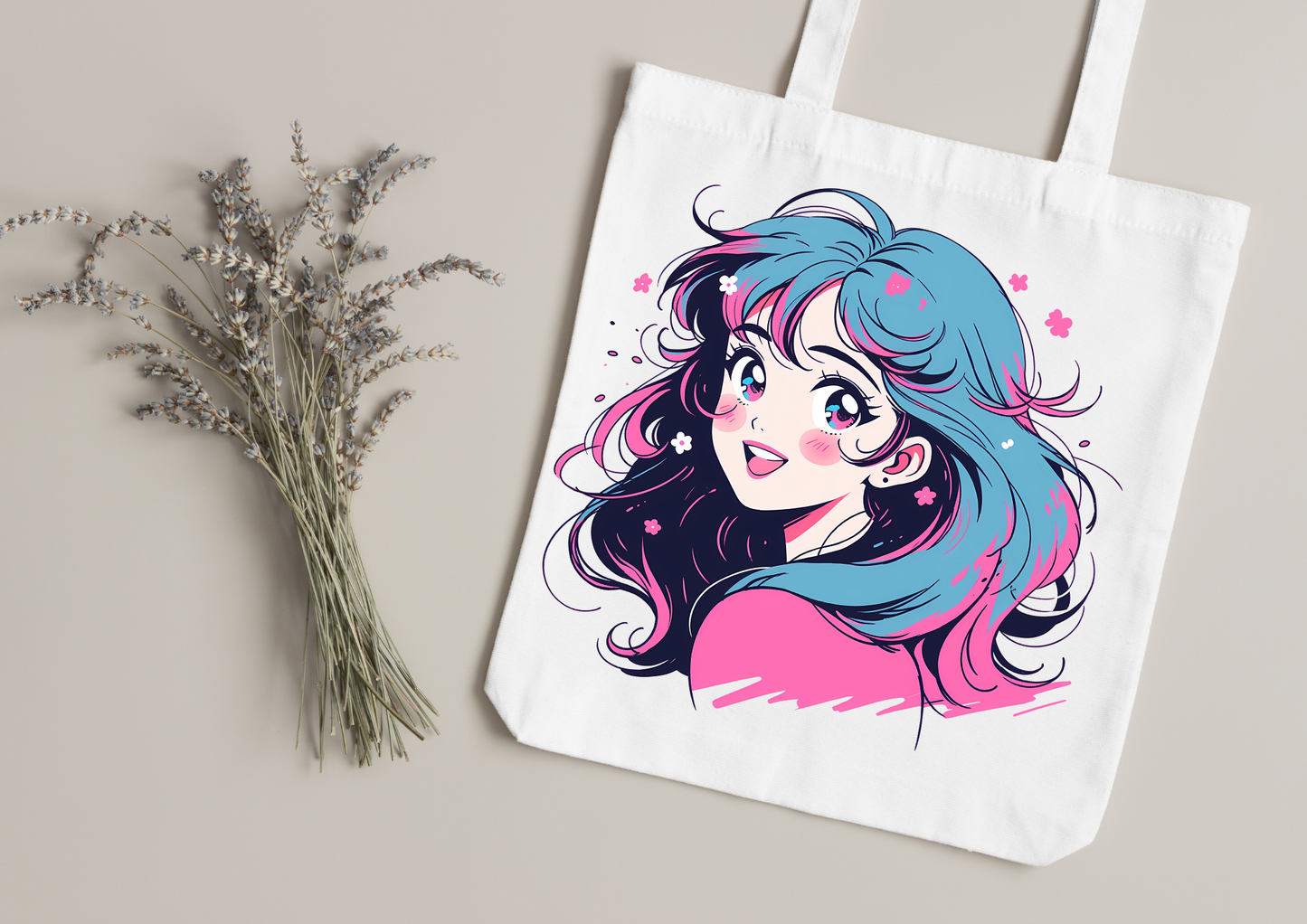 Tote Bag Retro Anime Nostalgia – 61 modèles au choix – Noir ou Blanc