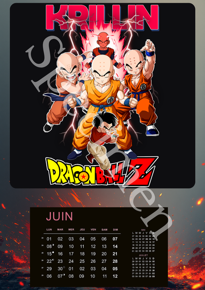 Calendrier Dragon Ball Z 2026