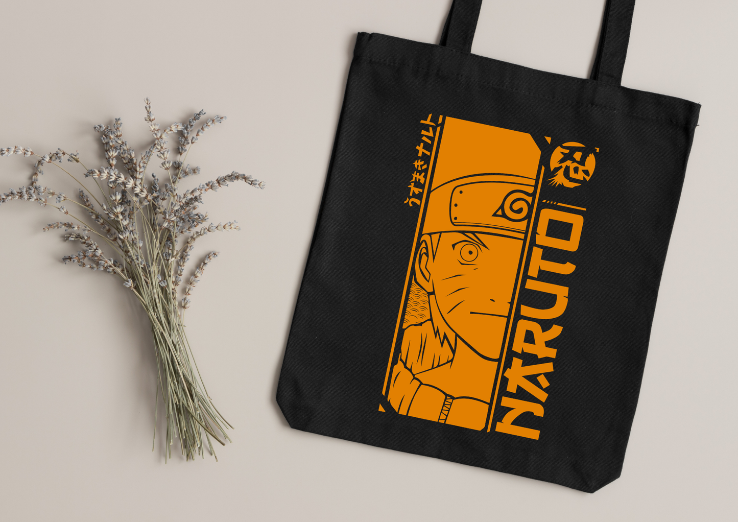 Tote Bag Anime – 104 modèles au choix – Noir