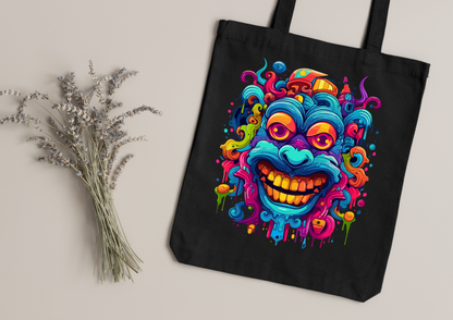 Tote Bag Psychedelic Designs – 100 modèles au choix – Noir ou Blanc