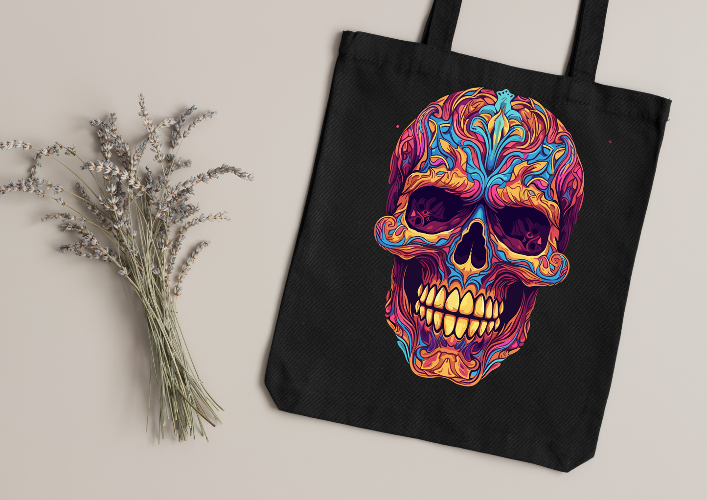Tote Bag Psychedelic Designs – 100 modèles au choix – Noir ou Blanc
