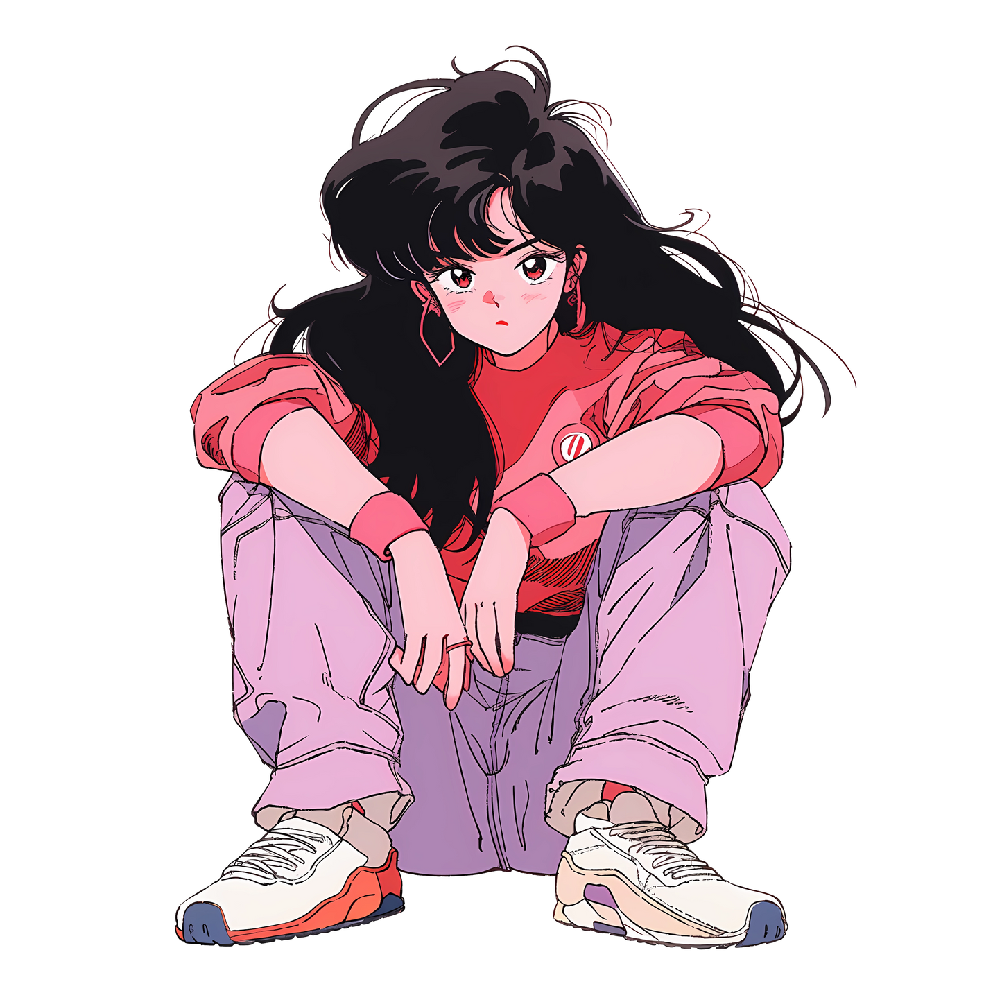 Retro Anime Nostalgia – Fichier PNG Haute Qualité – Modèle au choix