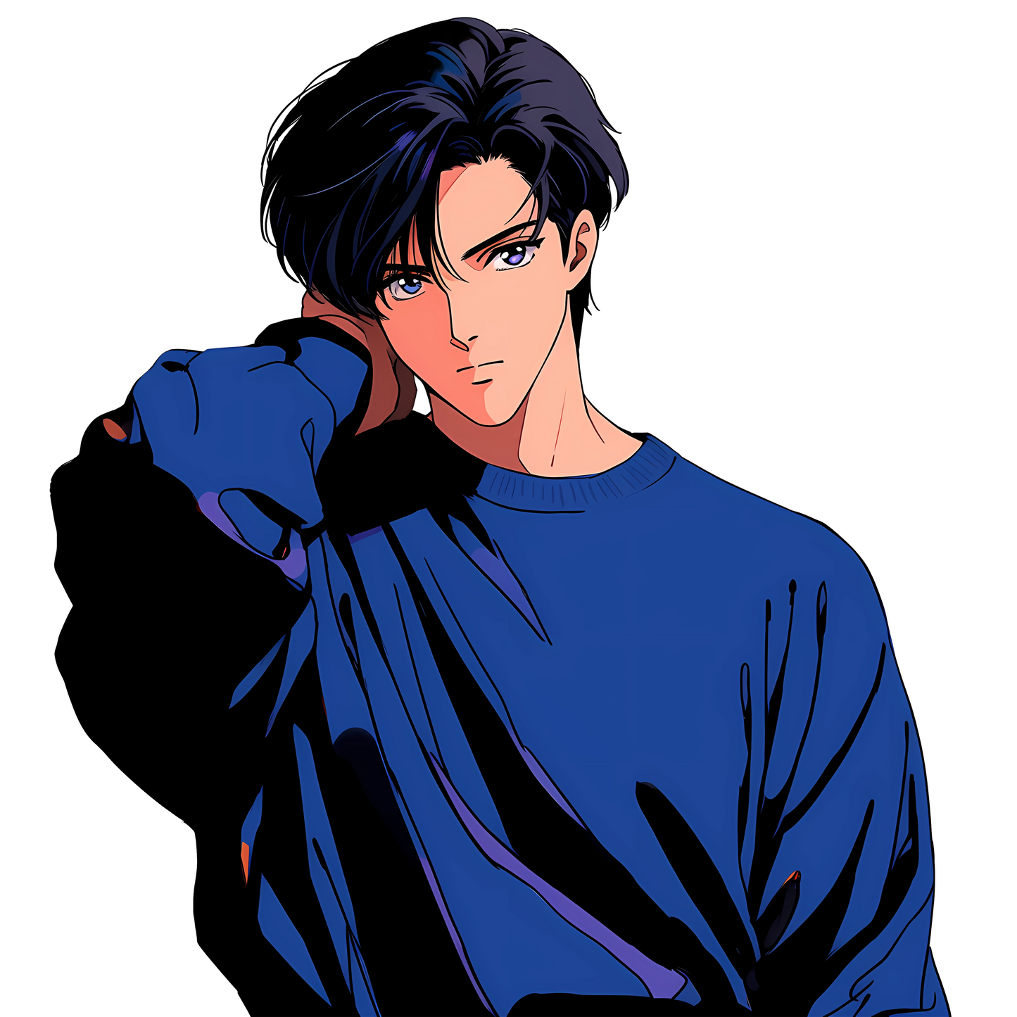Retro Anime Nostalgia – Fichier PNG Haute Qualité – Modèle au choix