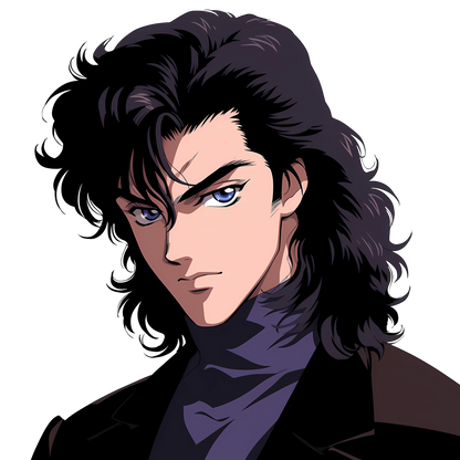 Retro Anime Nostalgia – Fichier PNG Haute Qualité – Modèle au choix